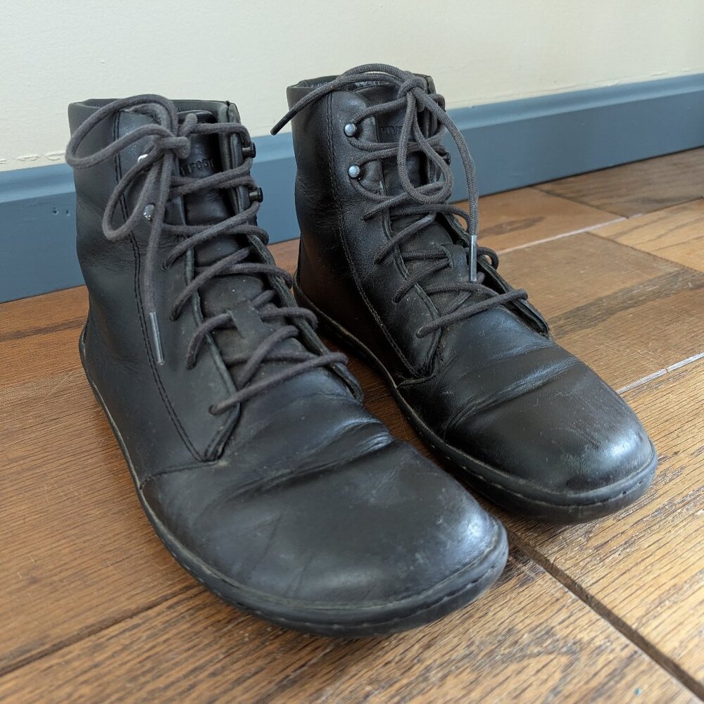 Vivo Barefoot Black Lace Up Boots